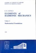 Elements of Hadronic Mechanics, Vol I Mathematical Foundations (book cover)